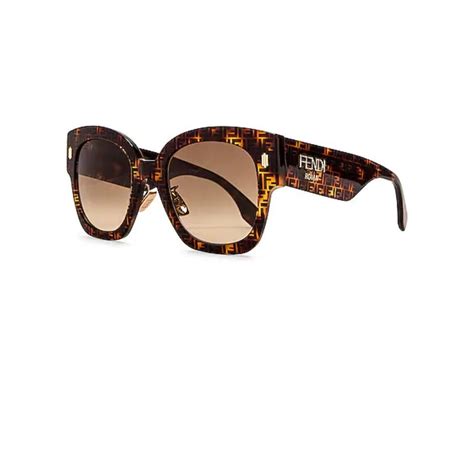 fendi ff-print round acetate sunglasses|Fendi sunglasses oversize.